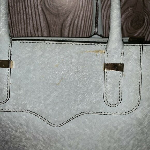 Rebecca Minkoff Mint Green Leather Animal Print Lined  Tote Shoulder Bag - Picture 3 of 12